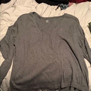 Tommy Hilfiger Heather Gray V-Neck Shirt